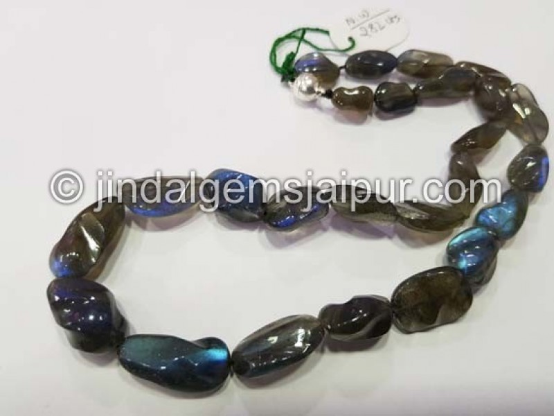 Labradorite Or Spectrolite Smooth Irregular Nugget Beads